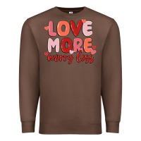 Chestnut love more worry less Premium Sweatshirt - MaliasSmallBusiness