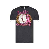 Vintage Black Tackle Cancer Baseball Vintage Tee - texasbilliewilder