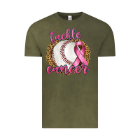Vintage Olive Tackle Cancer Baseball Vintage Tee - texasbilliewilder