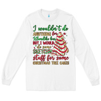 White sketchy stuff for some christmas tree cakes Long Sleeve Tee - JahusDesignShop