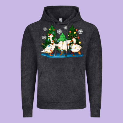 Christmas Duck Vintage Hoodie Designed By Zillion Design Studio