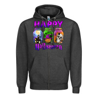 Charcoal Heather happy halloween Zipper Hoodie - JahusDesignShop