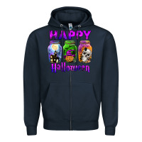 Navy happy halloween Zipper Hoodie - JahusDesignShop