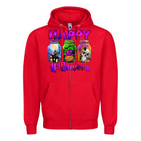 Red happy halloween Zipper Hoodie - JahusDesignShop