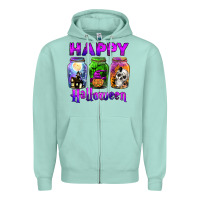 Seafoam happy halloween Zipper Hoodie - JahusDesignShop