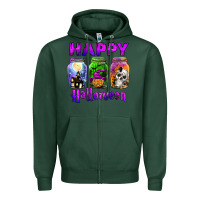 Sports Green happy halloween Zipper Hoodie - JahusDesignShop