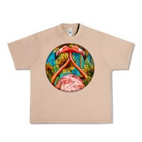 Burro flamingos with western background Urban Heavy Tee - BarkalooDesign