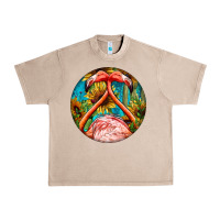 French Oak flamingos with western background Urban Heavy Tee - BarkalooDesign
