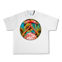 Lunar Rock flamingos with western background Urban Heavy Tee - BarkalooDesign
