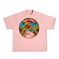 Salmon flamingos with western background Urban Heavy Tee - BarkalooDesign