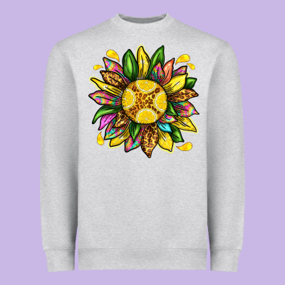 Lemon Sunflower Heavyweight Sweatshirt Designed By Texasbilliewilder