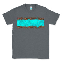 Charcoal Heather turquoise leopard Classic Tee - JahusDesignShop