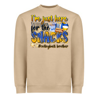 I'm Just Here For The Snacks #volleyball Brother Heavyweight Sweatshirt | Teevron