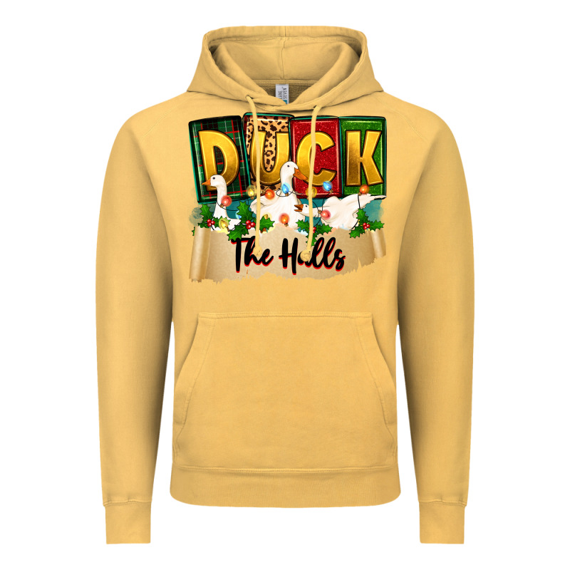 Christmas Duck The Halls Vintage Hoodie by Zillion Design Studio | Teevron
