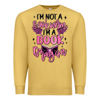 Antique Gold i'm not a booksorm i'm a book dragon Premium Sweatshirt - MaliasSmallBusiness