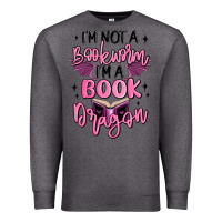 Charcoal Heather i'm not a booksorm i'm a book dragon Premium Sweatshirt - MaliasSmallBusiness