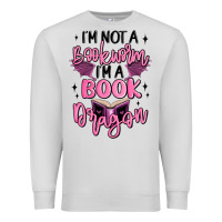 Dove Grey i'm not a booksorm i'm a book dragon Premium Sweatshirt - MaliasSmallBusiness
