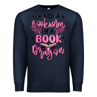 Navy i'm not a booksorm i'm a book dragon Premium Sweatshirt - MaliasSmallBusiness