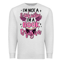 Oatmeal Heather i'm not a booksorm i'm a book dragon Premium Sweatshirt - MaliasSmallBusiness