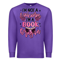 Purple i'm not a booksorm i'm a book dragon Premium Sweatshirt - MaliasSmallBusiness