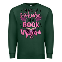 Sports Green i'm not a booksorm i'm a book dragon Premium Sweatshirt - MaliasSmallBusiness
