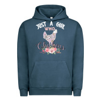 Pigment Midnight Navy Just a girl who loves chickens Urban Hoodie - Bettercallsaul