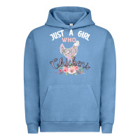 Pigment Pebble Blue Just a girl who loves chickens Urban Hoodie - Bettercallsaul