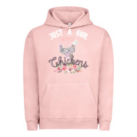 Pigment Salmon Just a girl who loves chickens Urban Hoodie - Bettercallsaul