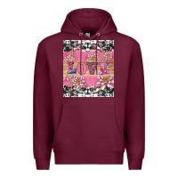 Burgundy v.d love and lotus tumbler Premium Hoodie - AdoDesignShop