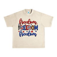 Sandshell Freedom freedom freedom Urban Heavy Tee - Neo Western
