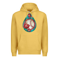 Antique Gold baseball and western roses teardrop  7 Premium Hoodie - BundleAndBundleShop