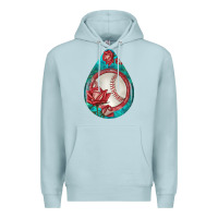 Blue Mist baseball and western roses teardrop  7 Premium Hoodie - BundleAndBundleShop