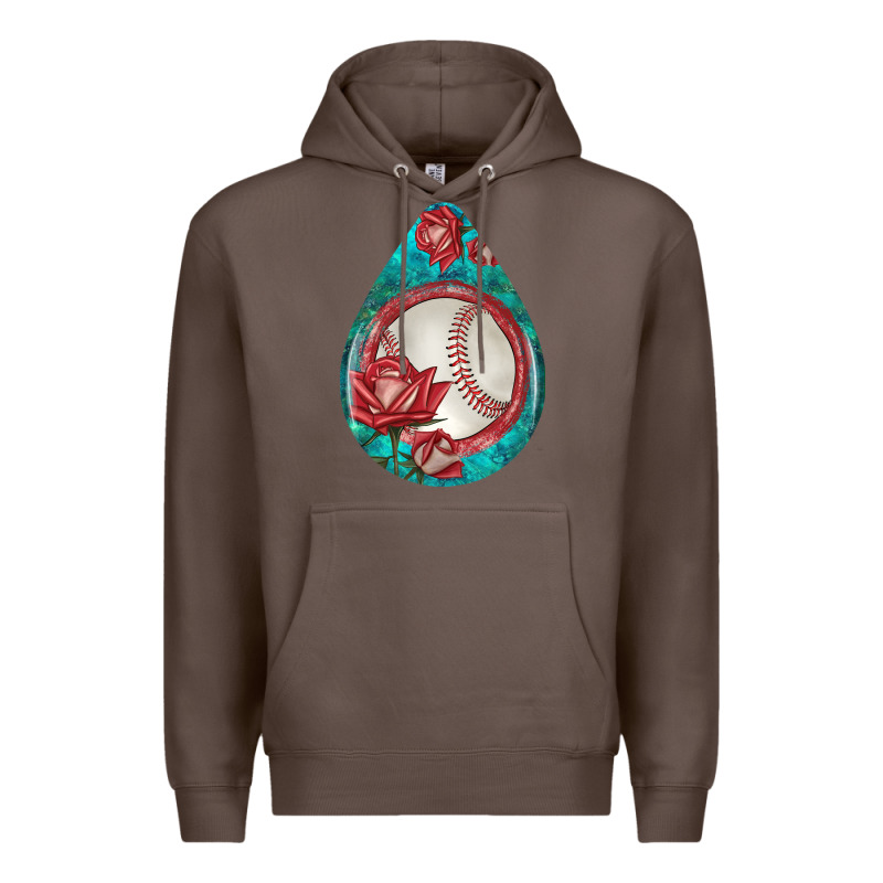 Baseball And Western Roses Teardrop  7 Premium Hoodie by BundleAndBundleShop | Teevron