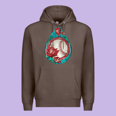 Baseball And Western Roses Teardrop  7 Premium Hoodie Designed By Bundleandbundleshop