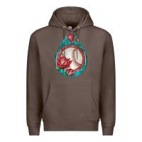Coffee baseball and western roses teardrop  7 Premium Hoodie - BundleAndBundleShop