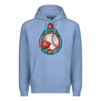 Colony Blue baseball and western roses teardrop  7 Premium Hoodie - BundleAndBundleShop