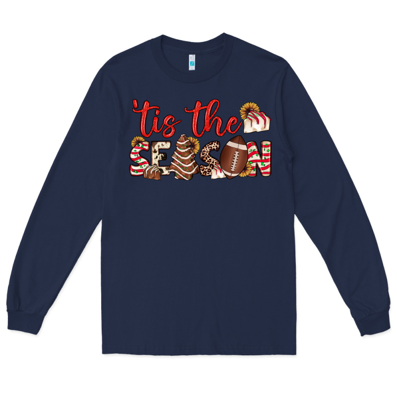 Tis The Season American Football Little Debbie Tree Cakes Long Sleeve Tee by JahusDesignShop | Teevron