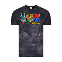 Cloud Black peace love understand Vintage Tee - Zillion Design Studio