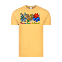 Vintage Mustard peace love understand Vintage Tee - Zillion Design Studio