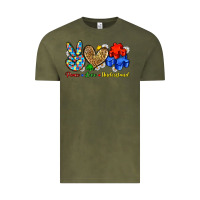 Vintage Olive peace love understand Vintage Tee - Zillion Design Studio