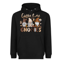Black coffee time gnomies Heavyweight Hoodie - MaliasSmallBusiness