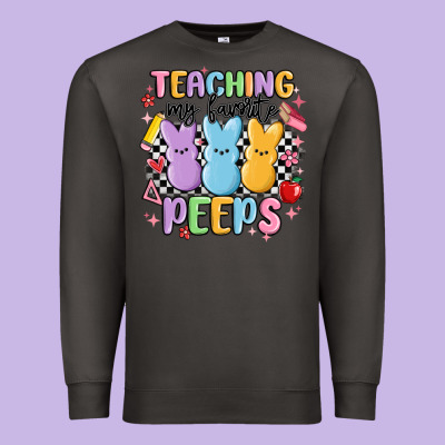 Teaching My Favorite Peeps Premium Sweatshirt Designed By Maliassmallbusiness