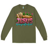 Army Green jesus is my valentine Long Sleeve Tee - AdoDesignShop