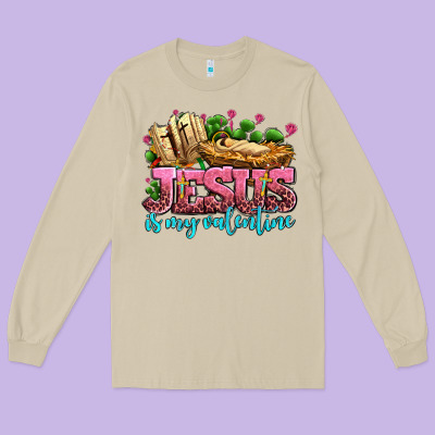 Jesus Is My Valentine Long Sleeve Tee Designed By Adodesignshop