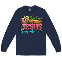 Navy jesus is my valentine Long Sleeve Tee - AdoDesignShop