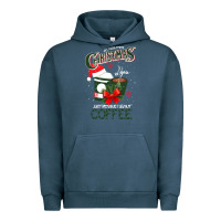 Pigment Midnight Navy All I Want For Christmas Is You Just Kidding I Want Coffee Urban Hoodie - Bettercallsaul