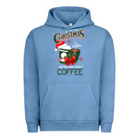 Pigment Pebble Blue All I Want For Christmas Is You Just Kidding I Want Coffee Urban Hoodie - Bettercallsaul