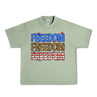 Oil Green Freedom freedom freedom Urban Heavy Tee - Neo Western