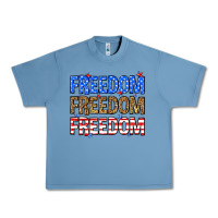 Pebble Blue Freedom freedom freedom Urban Heavy Tee - Neo Western