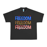 Pigment Black Freedom freedom freedom Urban Heavy Tee - Neo Western